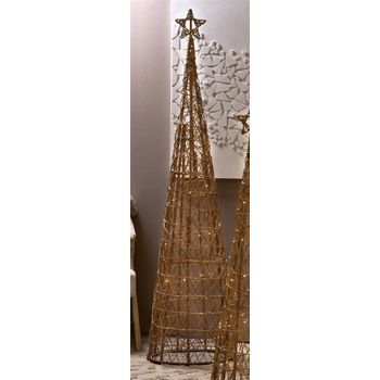 Arbol De Navidad Conico Con Led  Pilas  45dx180 Cms