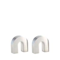 salero y pimentero arco plateado 6x2x6 cm