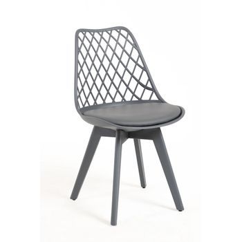 Pack 6 Sillas Mima Suprym De Polipropileno 82*49*43 Cm - Gris Oscuro