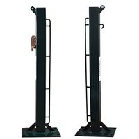 juego postes de padel fijos cuadrado 80 x 80 mm con base para atornillar -