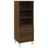 aparador alto madera contrachapada roble marron 40x36x110 cm
