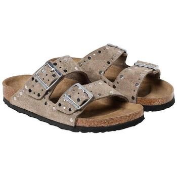 BIRKENSTOCK Sandalias Sandales Arizona Rivet en cuir nubuck taupe para mujer