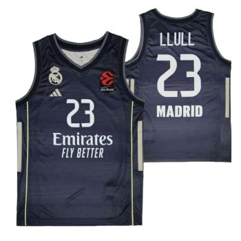 Camiseta Sergio Llull Real Madrid Euroliga Adidas 2026 Azul Junior