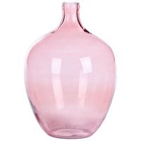 jarron de vidrio rosa 39 cm hecho a mano accesorio decorativo mesa moderno interior roti