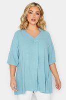 yours blusa azul chambray con pinza frontal mujer curvy y tallas grandes yours