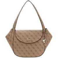 guess bolso bolso con solapa coleen monogramme logo latte para mujer