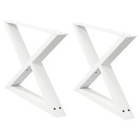 patas para mesapierna de mesa de centro 2 uds acero blanco 70x42-433 cm
