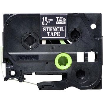 Brother STE-141 Original P-Touch Label Tape (18mm x 3m) Black Stamp Stencil