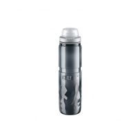 elite - bidon elite ice fly smoke 650 ml para ciclismo running y senderismo con aislamiento termico diseno ergonomico y tapa de rosca sin derrames color gris humo
