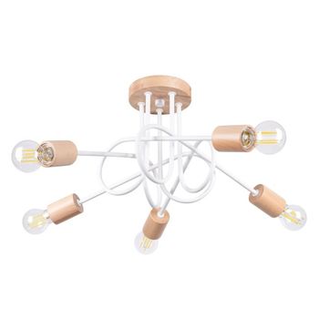 Lámpara laramo blanco, 5 luces