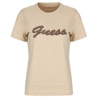 guess camiseta ss cn beads script tee para mujer