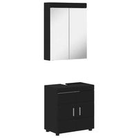 juego de muebles de bano tulum 2 uds negro 60 x 34 x 63 cm vidaxl