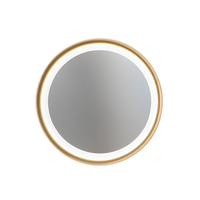 espejo led miro o60 cm 58w oro cepillado - lampara de techo y aplique - luz calida 3000k - diseno moderno para bano dormitorio y entrada