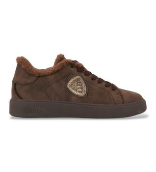 Blauer para mujer. F6VICTORY01 Zapatillas Victory de piel marrón (41), Plano, Cordones, Casual