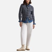 polo ralph lauren cotton cable-knit cardigan - xl