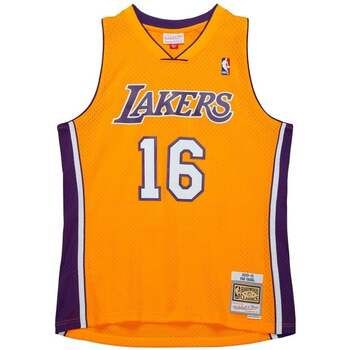 Mitchell And Ness Zapatillas de baloncesto SMJY7609-LAL09PGALTGD para hombre