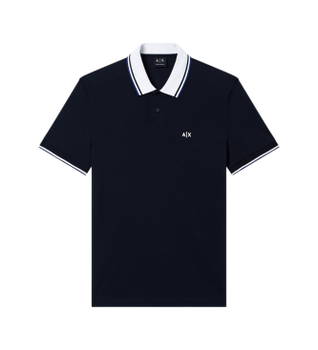 A|X Armani Exchange para hombre. XM002350AF10366UB101 Polo Slim-fit marino (L), Casual, Verde, Algodón, Manga corta