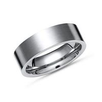 anillo de titanio liso mate de 7 mm de ancho