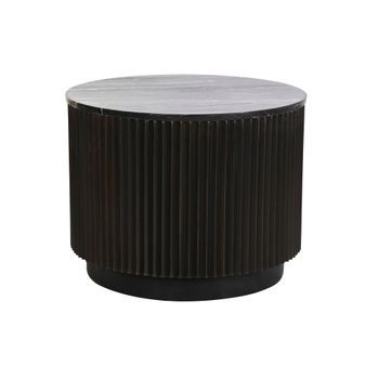 Mesa Centro Metal Marmol 61x61x41 Negro