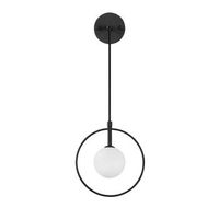 lampara de pared geometri-11125 blanco negro metal vidrio 21x15x40-116 cm