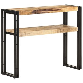 Mesa Consola De Madera De Mango Rugosa 90x30x75 Cm Vidaxl