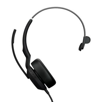 Auriculares Jabra Evolve2 50 con cable USB-C/A y Bluetooth, cancelación de ruido, oficina, negro