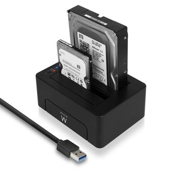 Estuche Ewent EW7014 SSD/HDD 2.5,3.5″ SATA III USB 3.2 Gen 1 Type-A Negro ABS