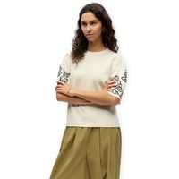 object blusa flora knit - birchblack para mujer