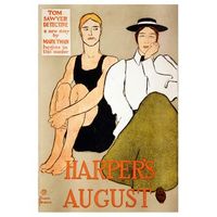 legendarte - cuadro lienzo impresion digital - harpers august 1896 - edward penfiel - decoracion pared cm 40x60