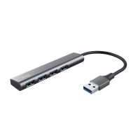 hub usb trust halyx 4 puertos usb 32 gen 1 negro gris
