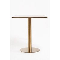 mesa firro cuadrada 70cm golden de acero reforzado 747070cm - blanco
