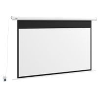 homcom pantalla de proyeccion electrica 84 pulgadas formato 169 con mando a distancia 186x105 cm blanco   aosom espana
