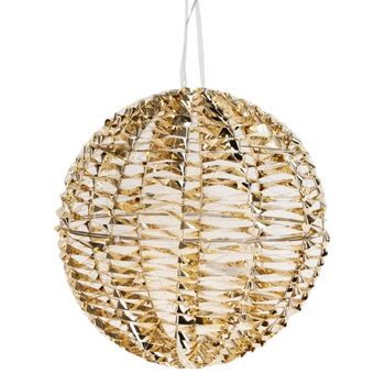 Wellhome Bola Luminosa Oro Brillante Con 720 Micro Luces Led – Ø40 Cm