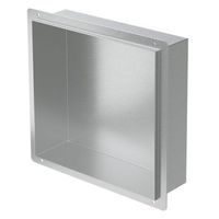 plato de ducha 30x30 cm plata acero inoxidable luxebath
