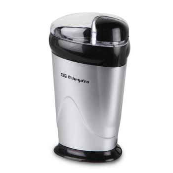 Orbegozo MO 3250 Molinillo de Café 150W – Cuchilla y Cuenco de Acero Fino, Interruptor de Seguridad y Tapadera Transparente