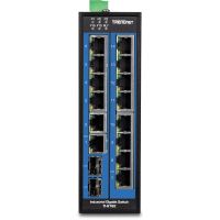 trendnet ti-g162 switch gigabit ethernet 14 puertos gigabit  2 sfp negro