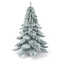 arbol de navidad artificial de 180 cm con copos de nieve arbol de navidad puntas de pvc verde  blanco