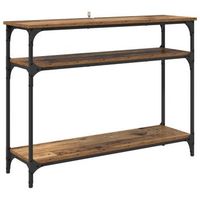 mesa consola madera envejecida 100 x 29 x 75 cm vidaxl
