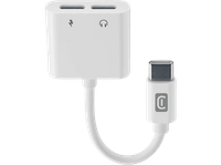 adaptador usb-c - cellularline sound charge de a usb-c cable 10 cm blanco