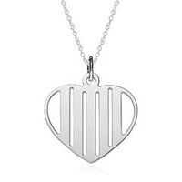 cadena corazon grabable plata 925