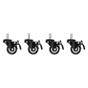 Rueda giratoria Lanberg AK-1601-B Negro Pack de 4 Unidades