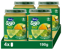hero solo biotarrito de calabaza patata guisantes y brocoli eco 6m 4x190 gr