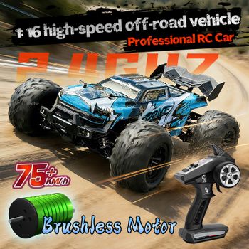 Coche teledirigido de alta velocidad con motor de escobillas 1:16 PRO 75 KM/h, coche todoterreno 4x4, coches de drifting