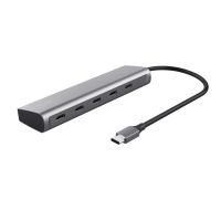 hub trust 5 puertos usb-c 5gbps modelo halyx con power delivery 100w y proteccion avanzada
