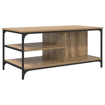 Mesa De Centro 100x50x45 Cm Metal - Marrón