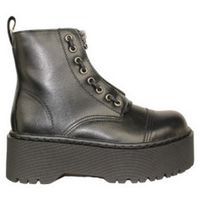 true heart botines bota militar triple con cremallera para mujer