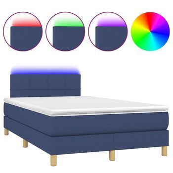 Cama Tapizada 193x123x88 Cm Tejido - Azul