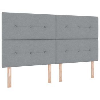 Cabecero Con Cabecera Manual Gris Claro 180 Cm Tela