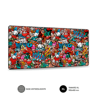 alfombrilla gaming subblim graffiti xl