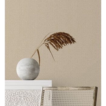 Papel Pintado Vinílico De Espigas De Fibra De Yute Con Textura En Relieve - Dakar 681183 De Gaulan - Rollo De 10 M X 1,06 M